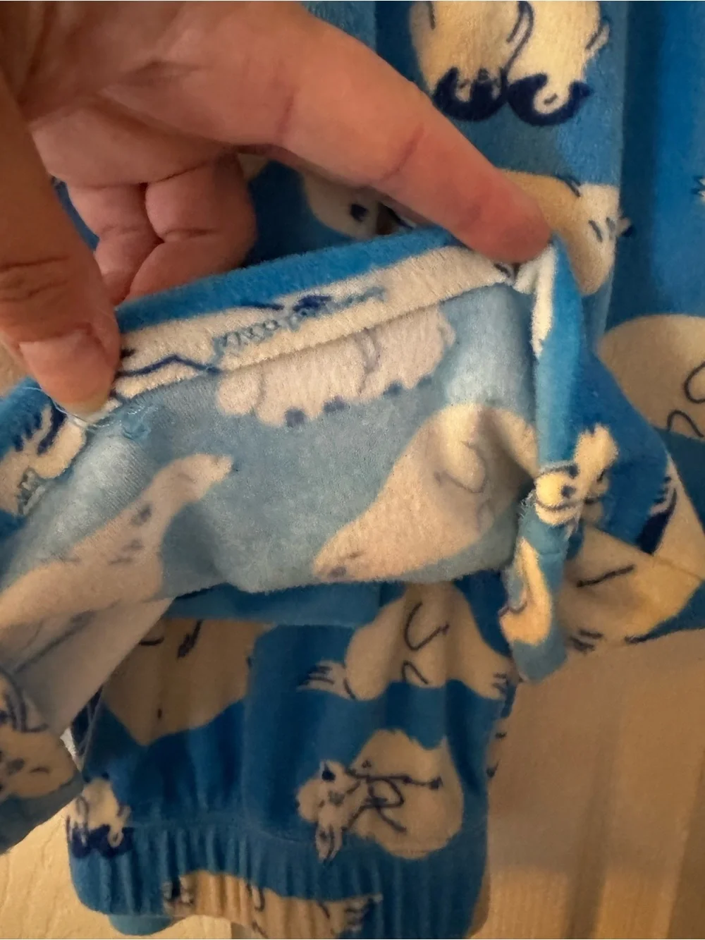 Cat &Jack Blue Polar Bear Print Long Sleeve Pajama Set Size 14